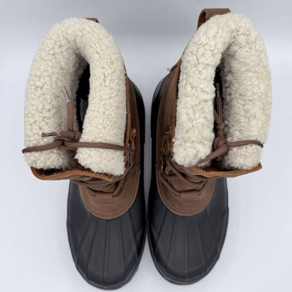 Polo Ralph Lauren Boots Men's 8 Women's 9.5 Landen Shearling Trim Snow Winter - Picture 5 of 8